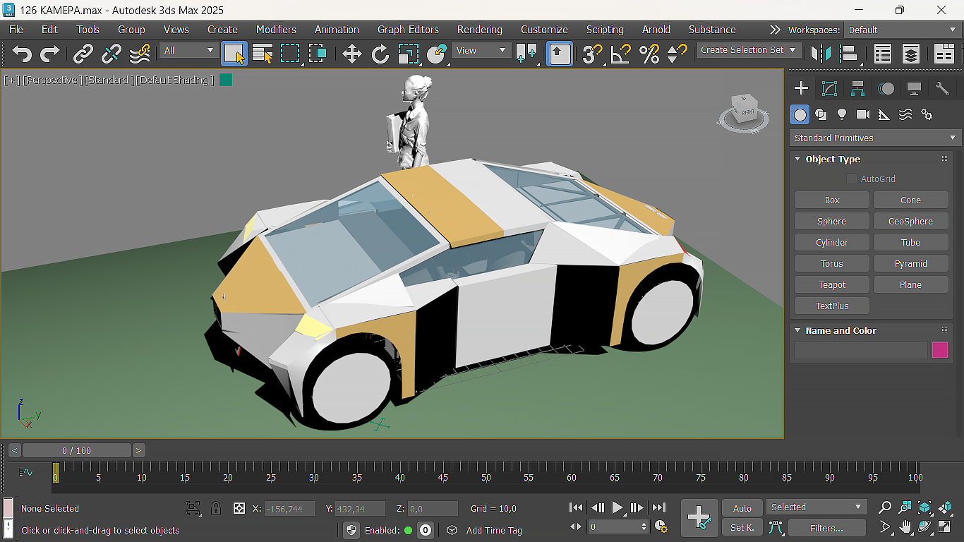 Compact amphibious electric car